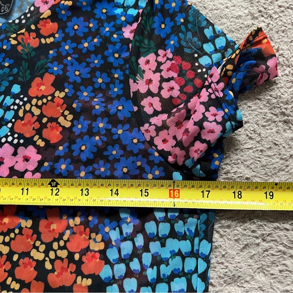 NWOT Johnny Was Eleanor Mesh Astrid Floral Shirt Women's Size M - Picture 7 of 7